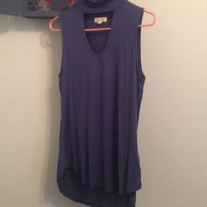 Dark blue/navy tank top with front cut out